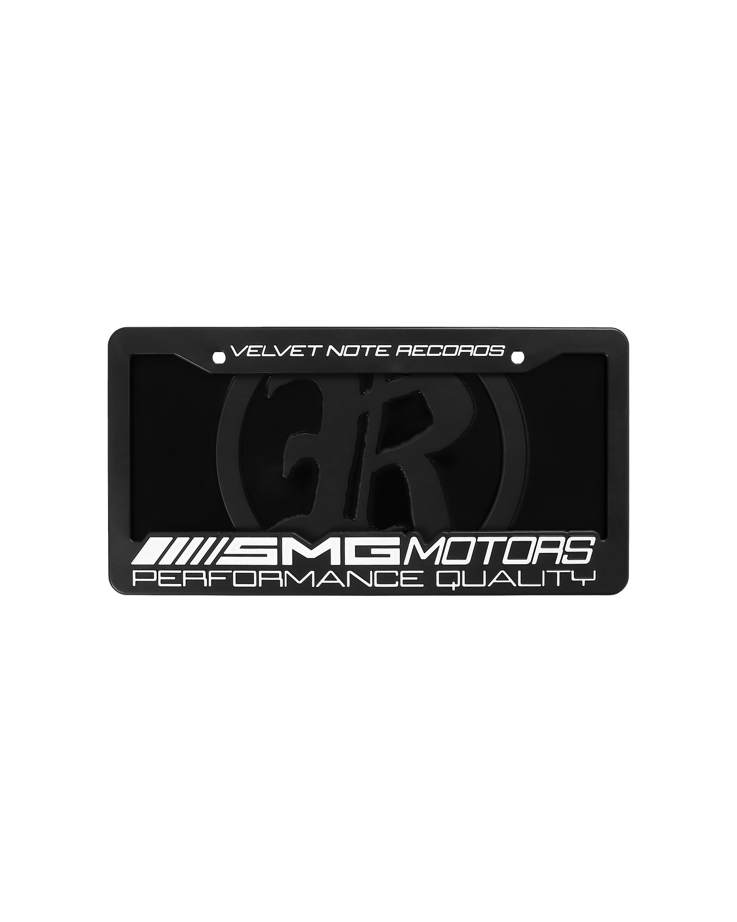 "Embossed Logo License Plate" - (Black)