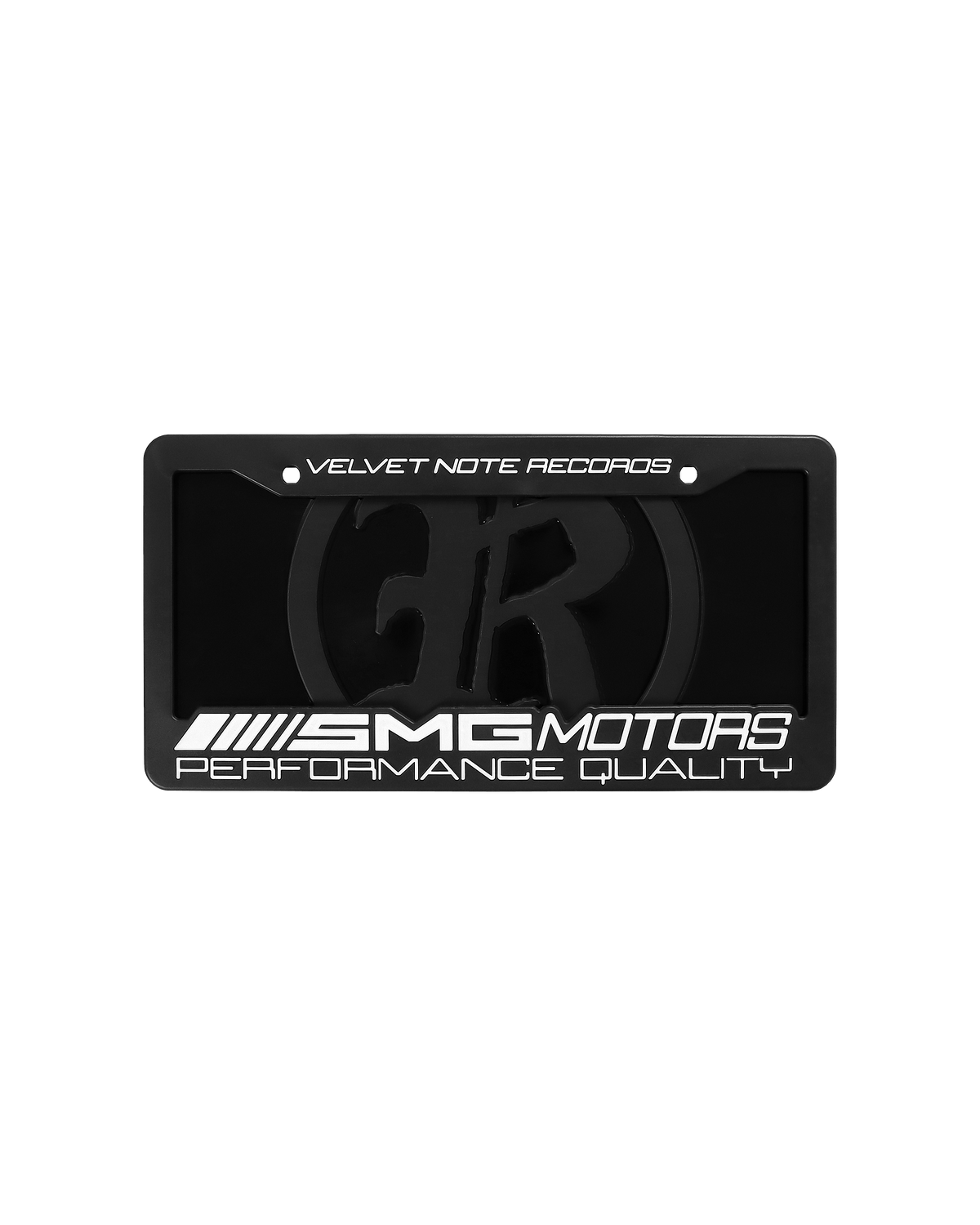 "Embossed License Plate Frame" - (Black)