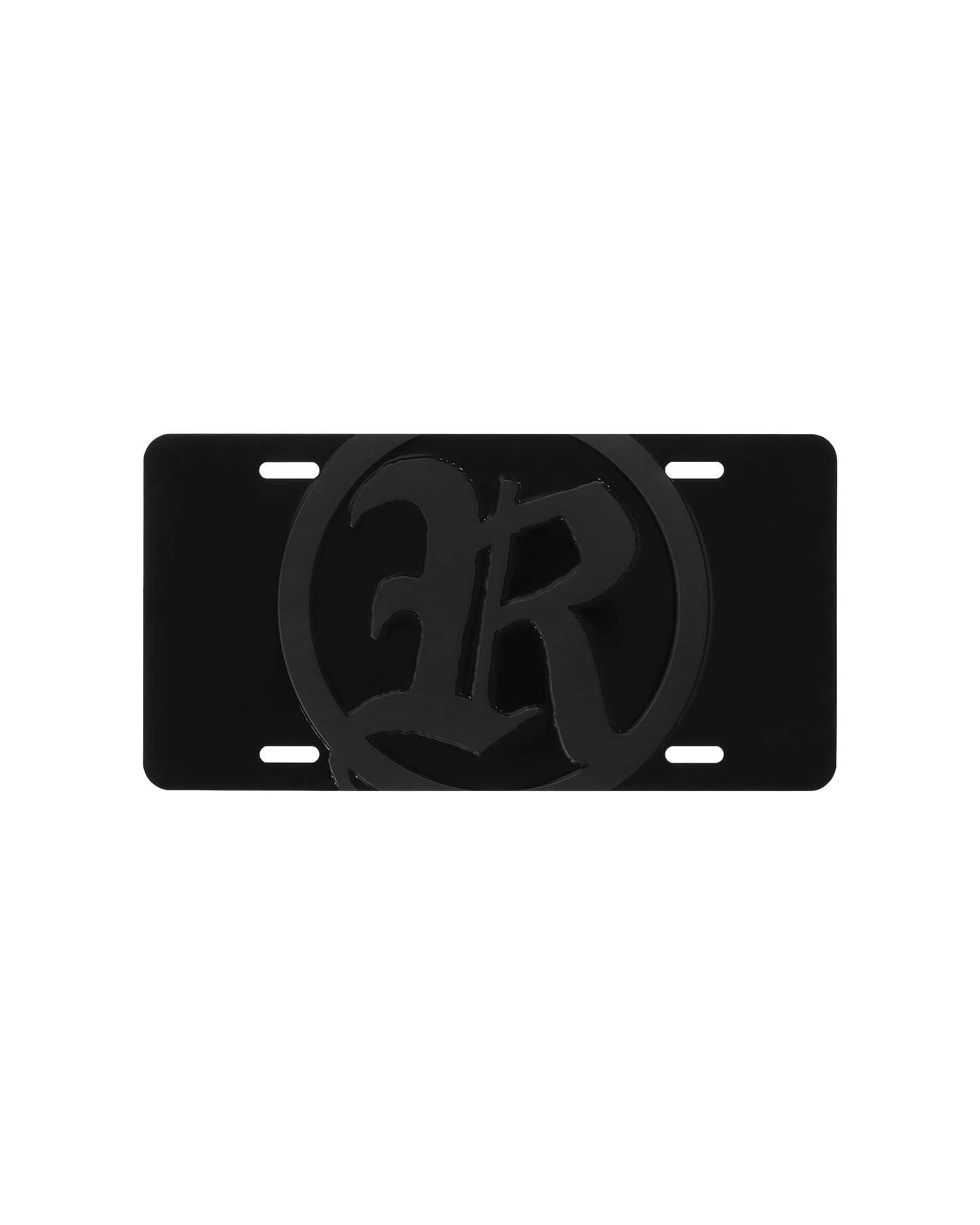 "Embossed Logo License Plate" - (Black)