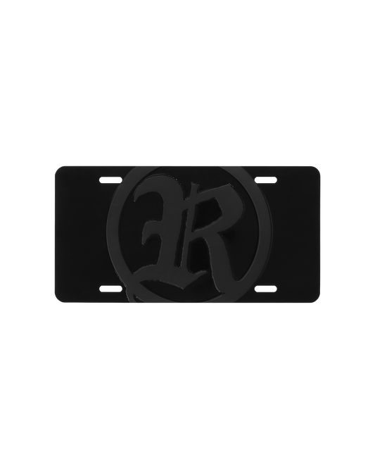"Embossed Logo License Plate" - (Black)