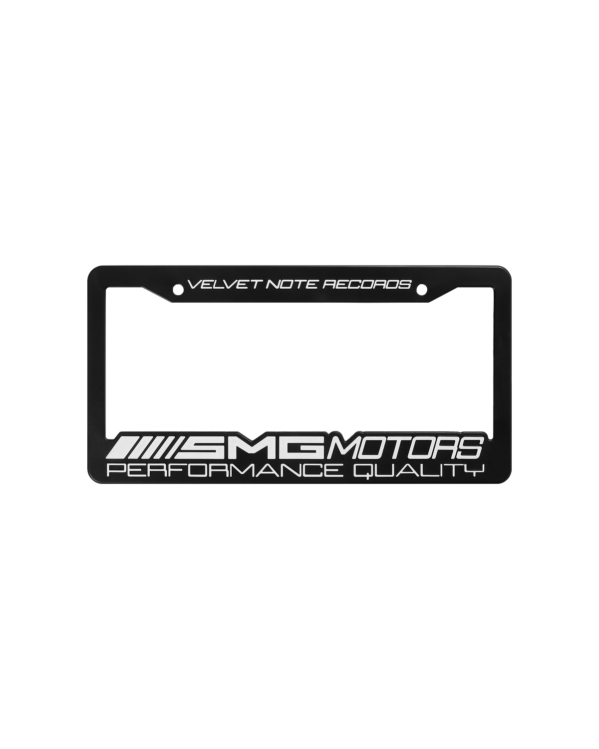 "Embossed License Plate Frame" - (Black)