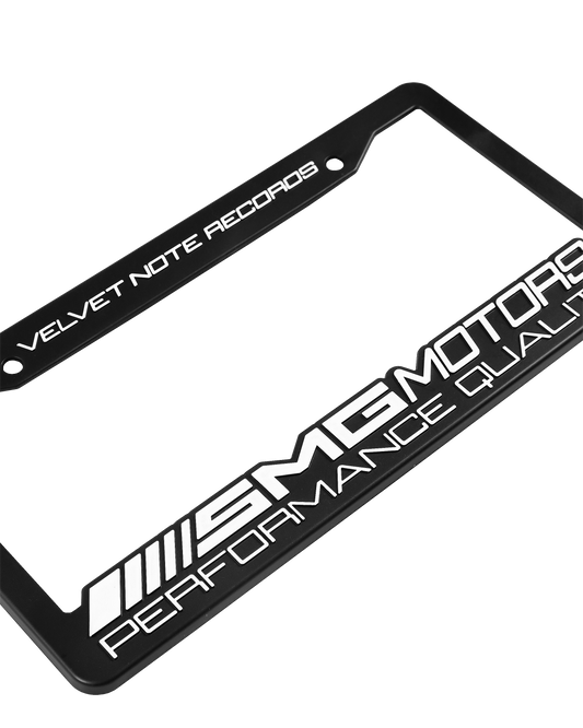 "Embossed License Plate Frame" - (Black)